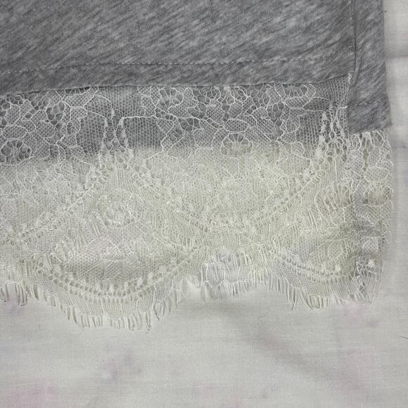 J.Crew Lace Bottom Tee Gray Womens S - Picture 4 of 7